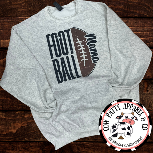 Football Mama Crewneck with Pocket--CUSTOMIZABLE NAME