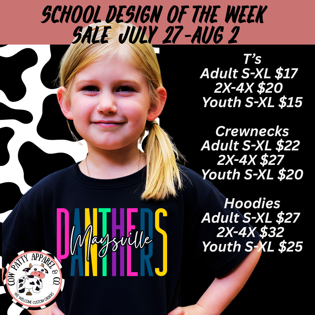 School Spirit Shirt of the Week July 27th-August 2, 2026